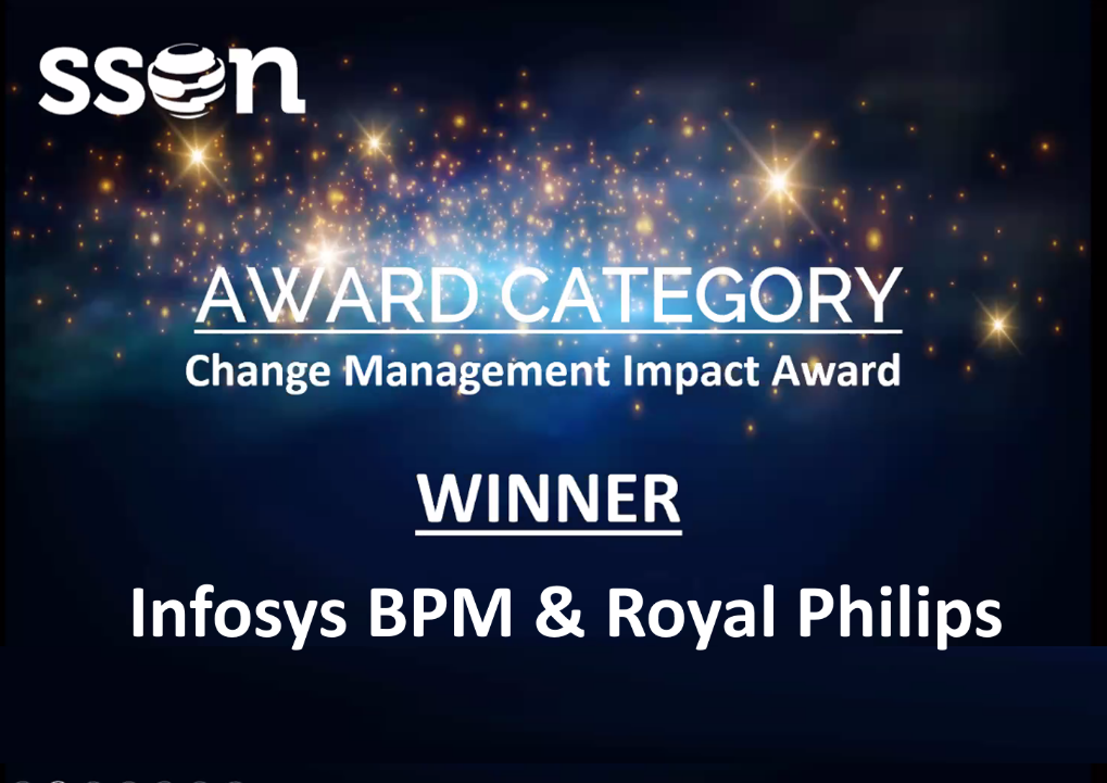 Infosys BPM and Royal Philips Shine at the SSON Europe Impact Award 2021