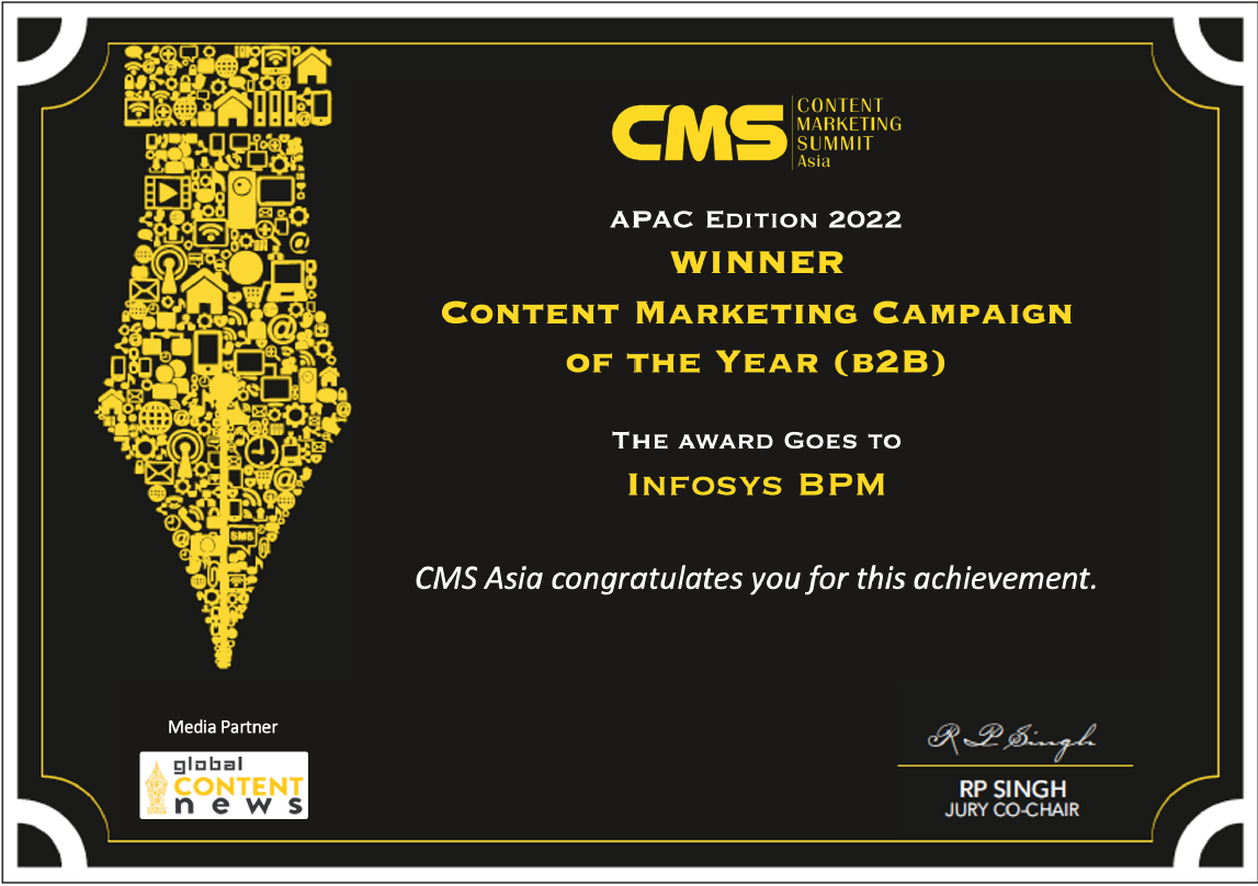 Infosys BPM Wins CMS Asia 2022 Award