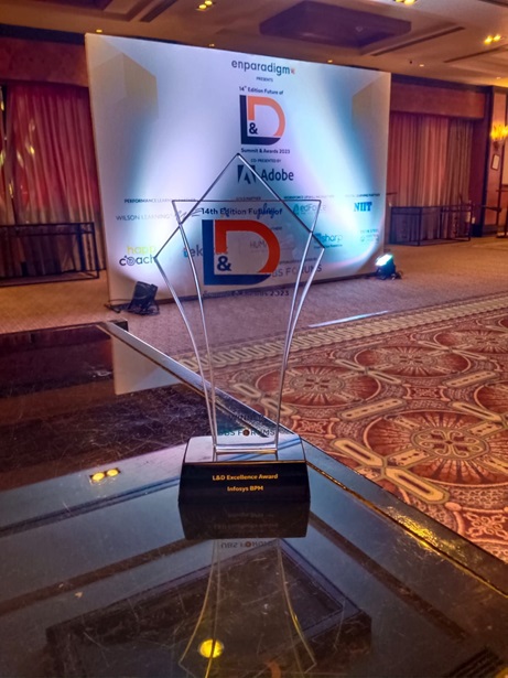 Infosys BPM wins the L&D Excellence Award at Future of Learning and Development Awards 2023