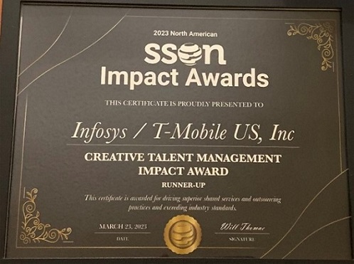 Infosys BPM and T-Mobile Recognised at SSON North America Impact Awards 2023