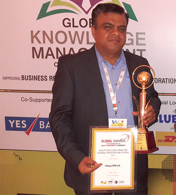 Infosys BPO wins award at the Global Knowledge Management Congress 2016