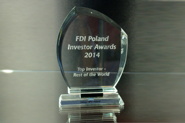 Infosys BPO Poland wins the FDI Poland Investor Award