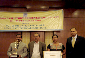 Infosys BPO wins second prize at the Six Sigma Case Study Presentation Contest 2010