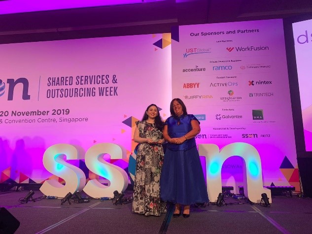 Infosys BPM and EE (BT Group) win the 2019 SSON Asia Impact Award